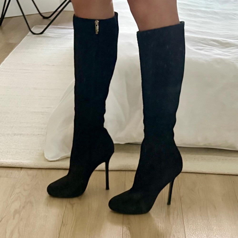 Sergio Rossi Black suede boots